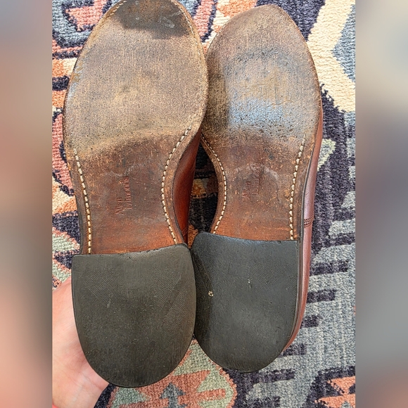 Allen Edmonds Men's Size 10D Byron Brown Leather Cap Toe Oxford Dress Shoes - Picture 9 of 9